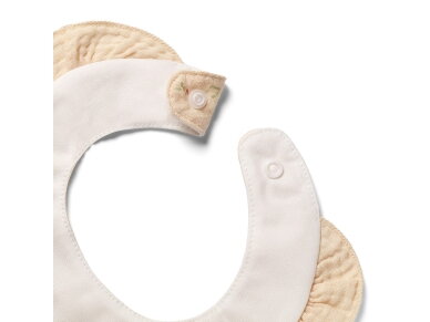 Babyono muslin bib ruffle beige 1724/02 3