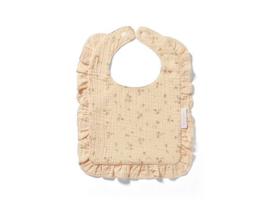 Babyono muslin bib ruffle beige 1724/02
