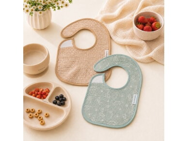 Babyono muslin bib brown 1725/01 4