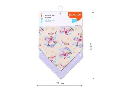 BabyOno bandana bib HORSES, 879/15 4 BabyOno bandana bib HORSES, 879/15 4