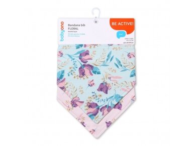 BabyOno bandana bib FLORAL, 879/16 BabyOno bandana bib FLORAL, 879/16