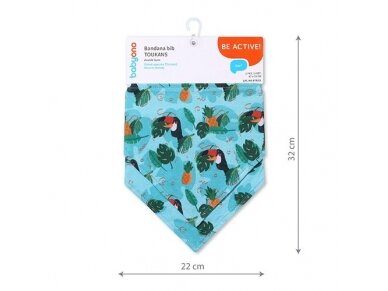 BabyOno bandana bib TOUKANS, 879/12 2 BabyOno bandana bib TOUKANS, 879/12 2