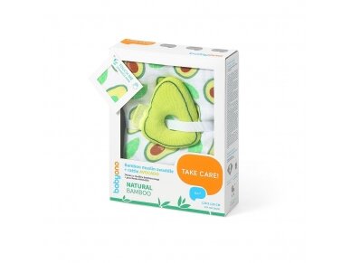 Bamboo muslin swaddle + rattle 536/01 2