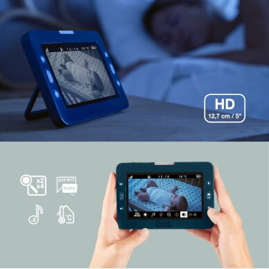 Babymoov mobili video auklė kūdikiui sukasi pasikreipia 5’’ YOO MASTER + HD A014435 4