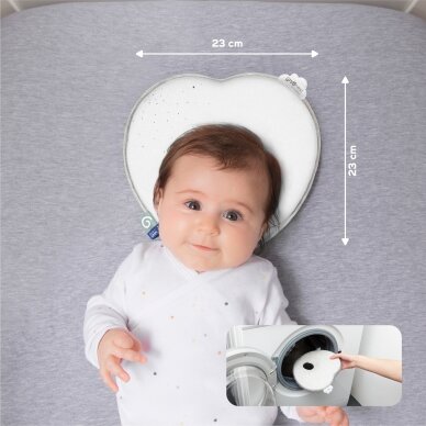 Babymoov pagalvė kūdikiui širdelė Lovenest pilka balta A050231 4 Babymoov pagalvė kūdikiui širdelė Lovenest pilka balta A050231 4