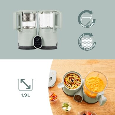 Babymoov trintuvas garintuvas Nutribaby stiklinis žalias A001138 5