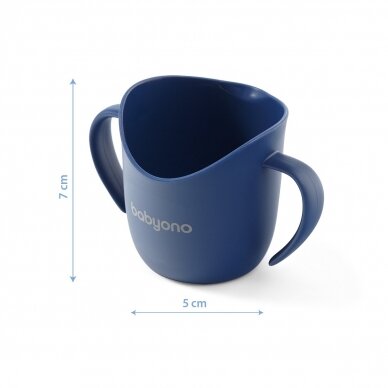 BabyOno ergonomiškas mokomasis puodelis, mėlynas, 1463/01 2