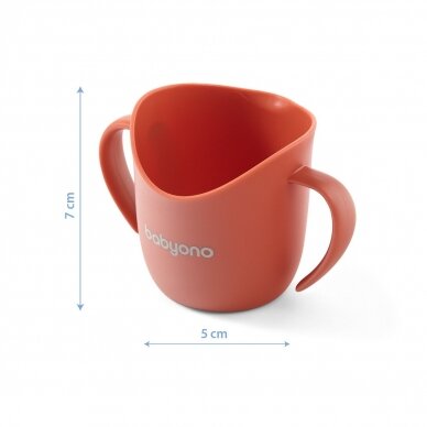 BabyOno ergonomiškas mokomasis puodelis, rožinis, 1463/02 2