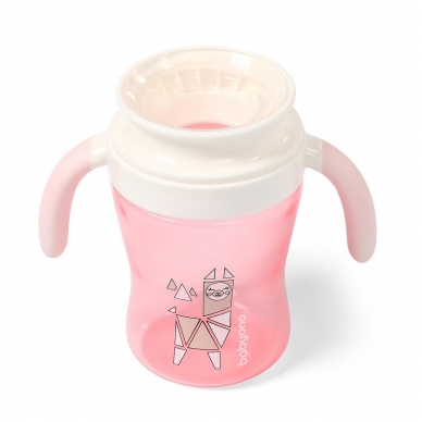 BabyOno neišsiliejantis puodelis  360°, 240 ml, 1449/01, rožinė