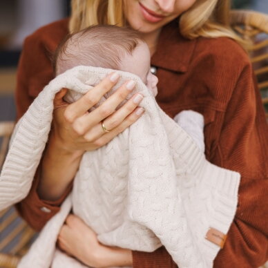 Babyono pledas merino vilnos šviesiai Baltas 1648/03 6