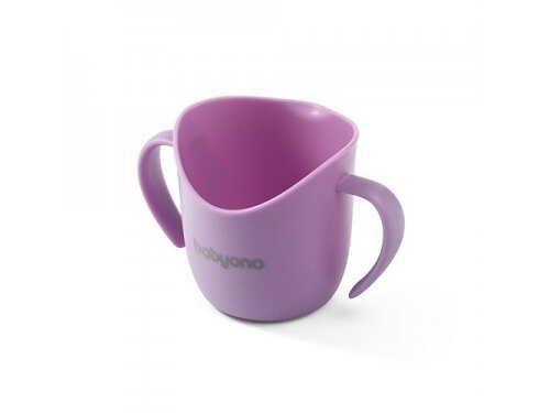 Babyono Ergonomic training cup purple FLOW 1463/05 Babyono Ergonomic training cup purple FLOW 1463/05