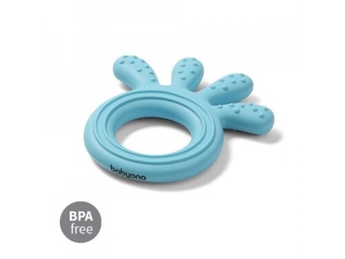Babyono silicone teether OCTOPUS blue 826/03 2 Babyono silicone teether OCTOPUS blue 826/03 2