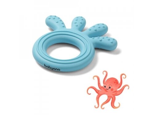 Babyono silicone teether OCTOPUS blue 826/03 3 Babyono silicone teether OCTOPUS blue 826/03 3