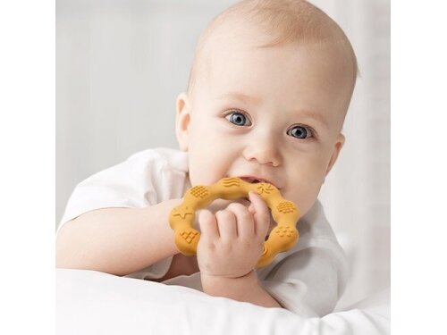 Babyono Silicone teether RING yellow 825/01 6