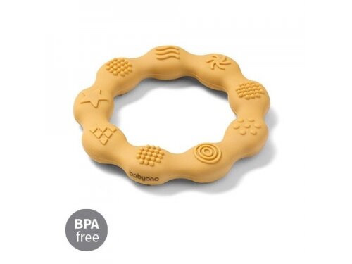 Babyono Silicone teether RING yellow 825/01 2 Babyono Silicone teether RING yellow 825/01 2