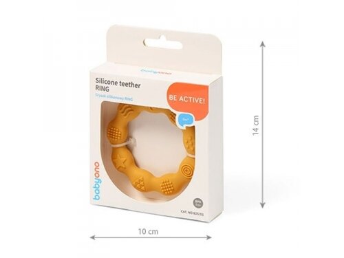 Babyono Silicone teether RING yellow 825/01 4 Babyono Silicone teether RING yellow 825/01 4
