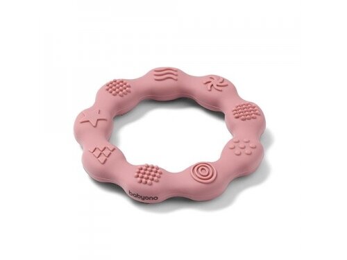 Babyono Silicone teether RING pink 825/02