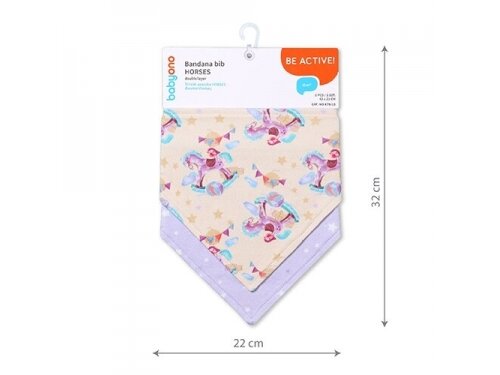 BabyOno bandana bib HORSES, 879/15 4 BabyOno bandana bib HORSES, 879/15 4