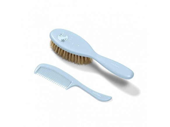 Babyono hairbrush and comb natural soft bristle blue 567/04