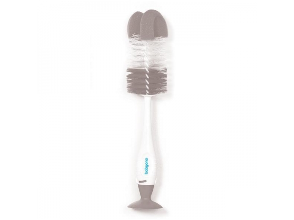 Brush with suction self supporting
