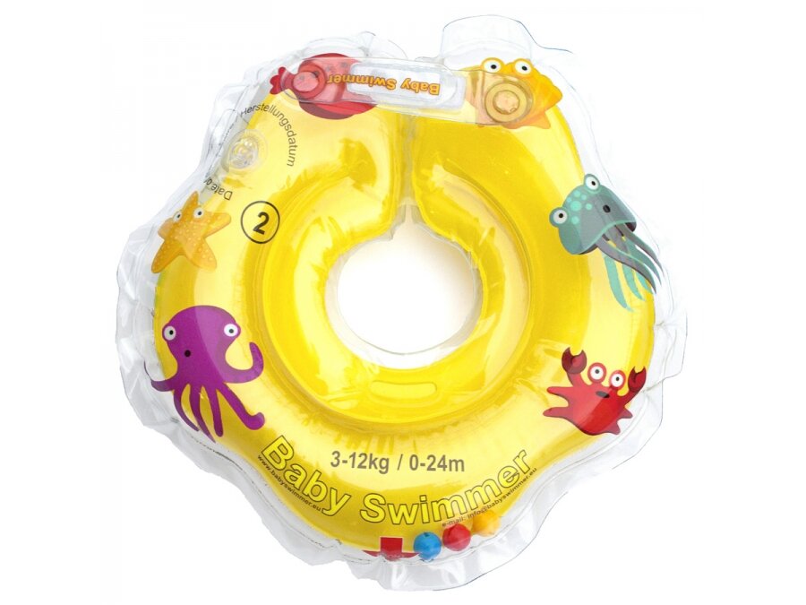 Baby Swimmer Inflatable neck ring for bathing newborns without rattles, 3-12 kg., yellow Baby Swimmer Inflatable neck ring for bathing newborns without rattles, 3-12 kg., yellow