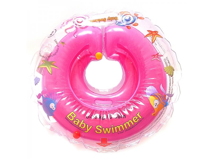 Baby Swimmer Inflatable neck ring for bathing newborns, without rattles, 6-36 kg., pink Baby Swimmer Inflatable neck ring for bathing newborns, without rattles, 6-36 kg., pink
