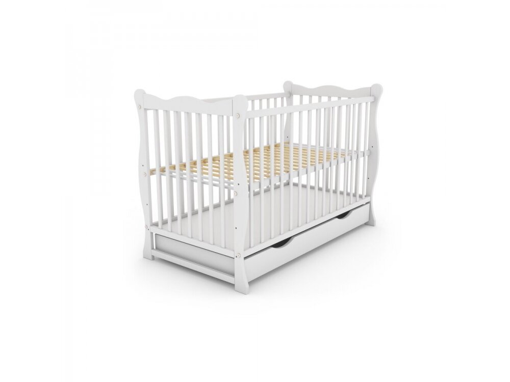 Bob cot JULIA white with drawer 120x60 Bob cot JULIA white with drawer 120x60