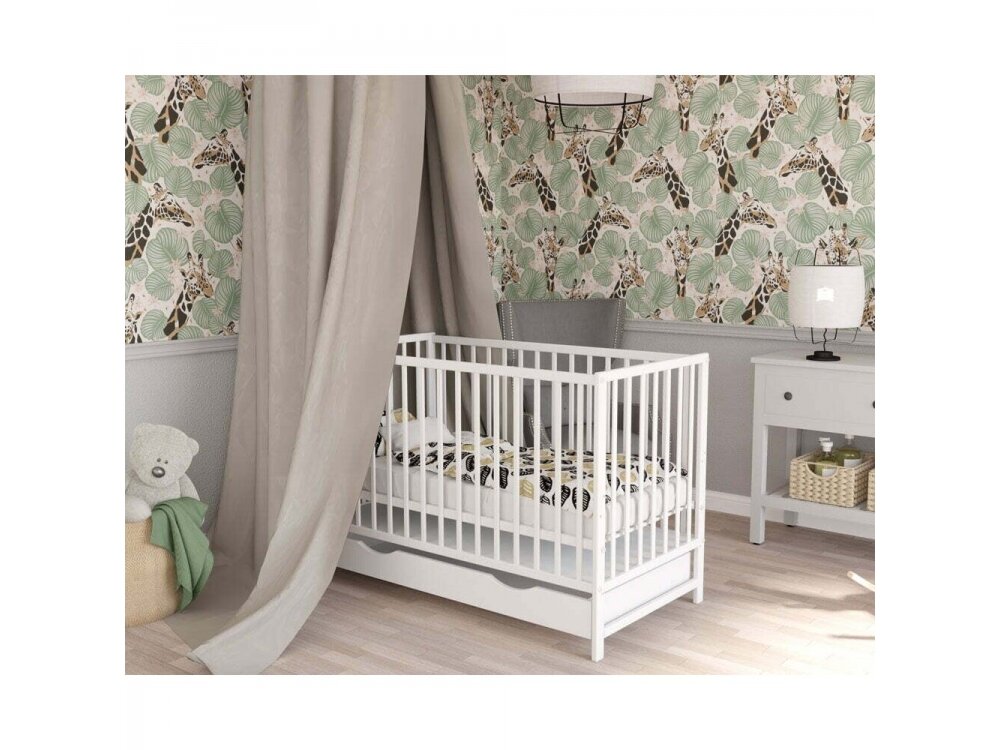 Bob cot with drawer MAGDA white 120x60 1 Bob cot with drawer MAGDA white 120x60 1