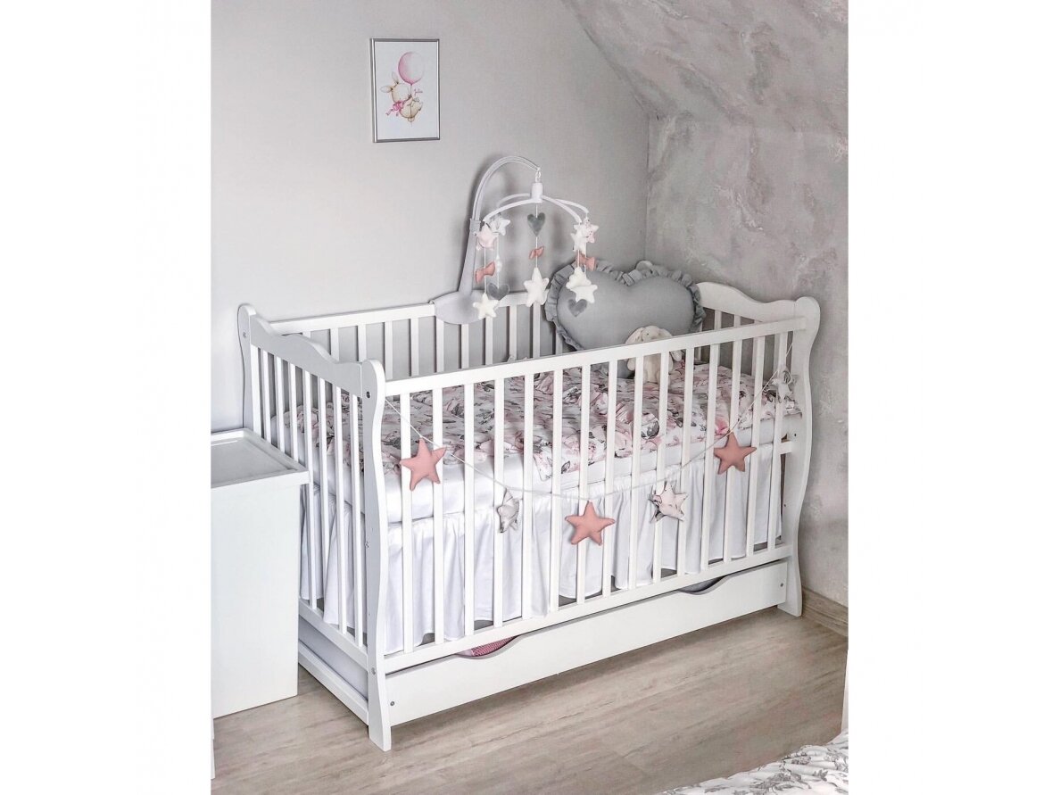 Bob cot JULIA white with drawer 120x60 1