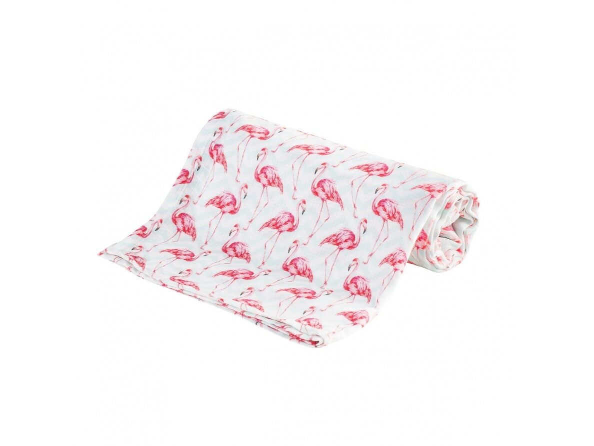 Bocioland diaper bamboo 30x30 flamingo BOC0321