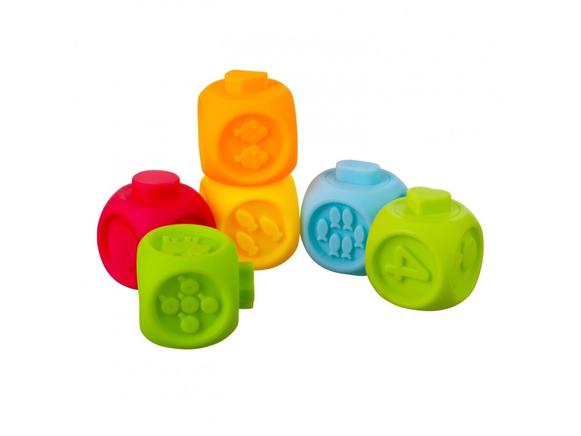 BOCIOLAND SOFT SENSORY EDUCATIONAL BLOCKS 6 PCS