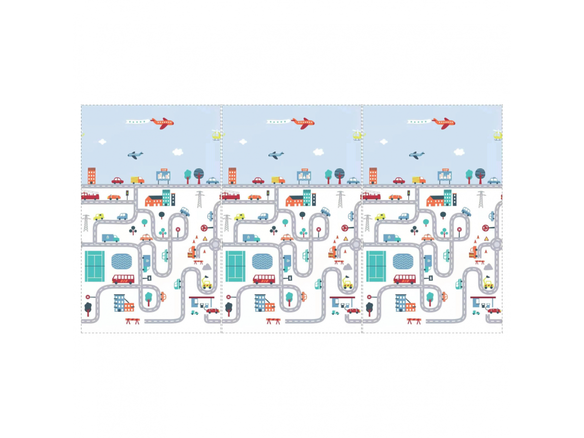 Bocioland soft foldable play mat 150x200 cm city BL122