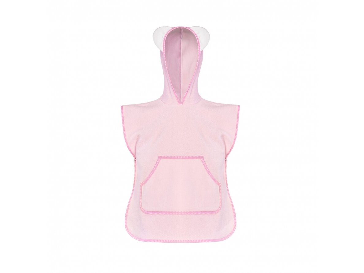 Bocioland hooded baby poncho pink BL181 1