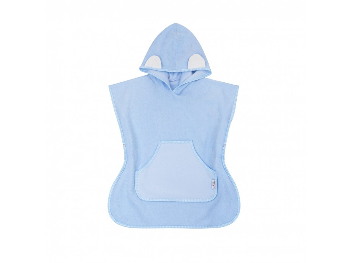 Bocioland hooded baby poncho blue BL183 Bocioland hooded baby poncho blue BL183