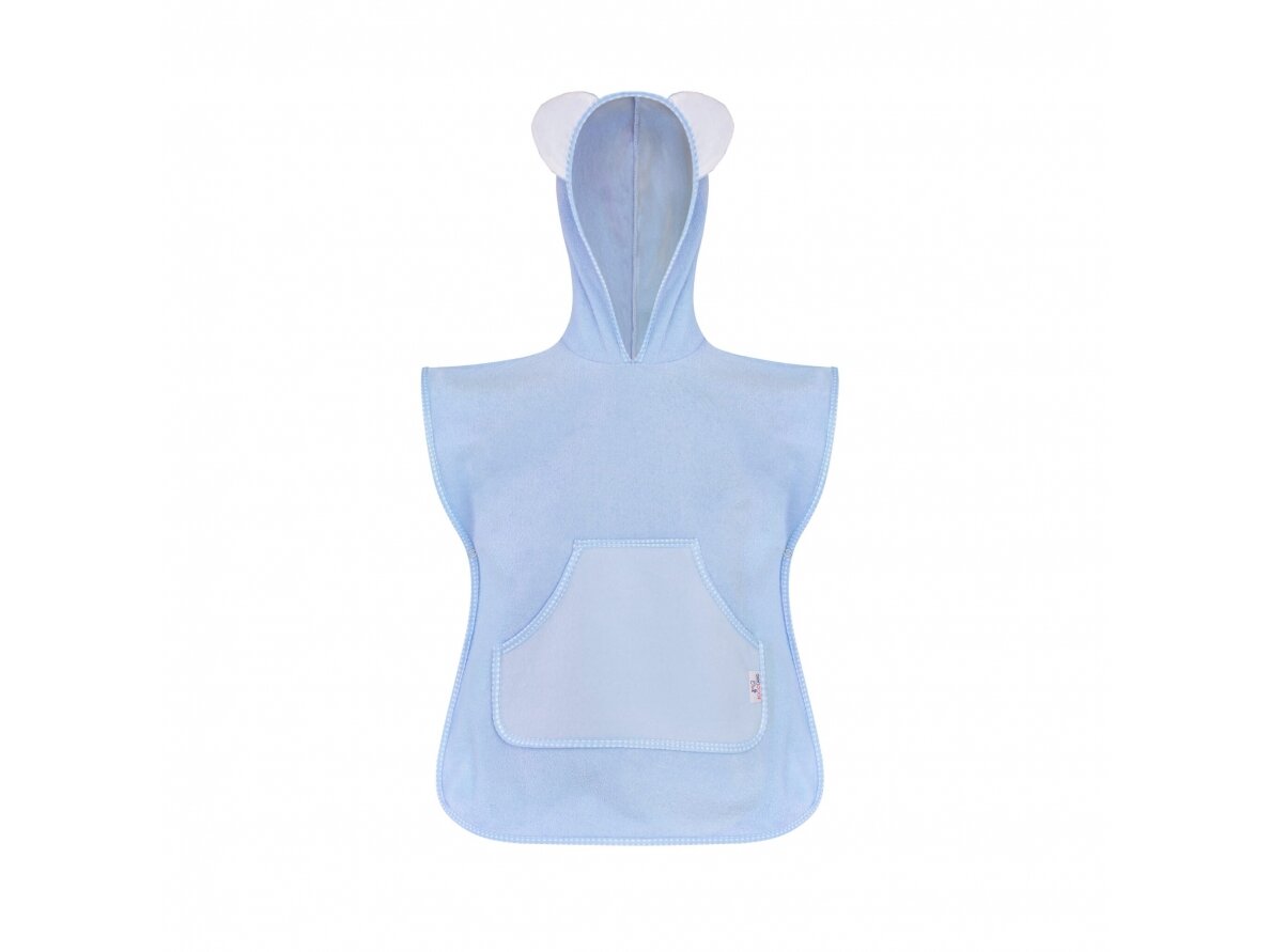 Bocioland hooded baby poncho blue BL183 1 Bocioland hooded baby poncho blue BL183 1