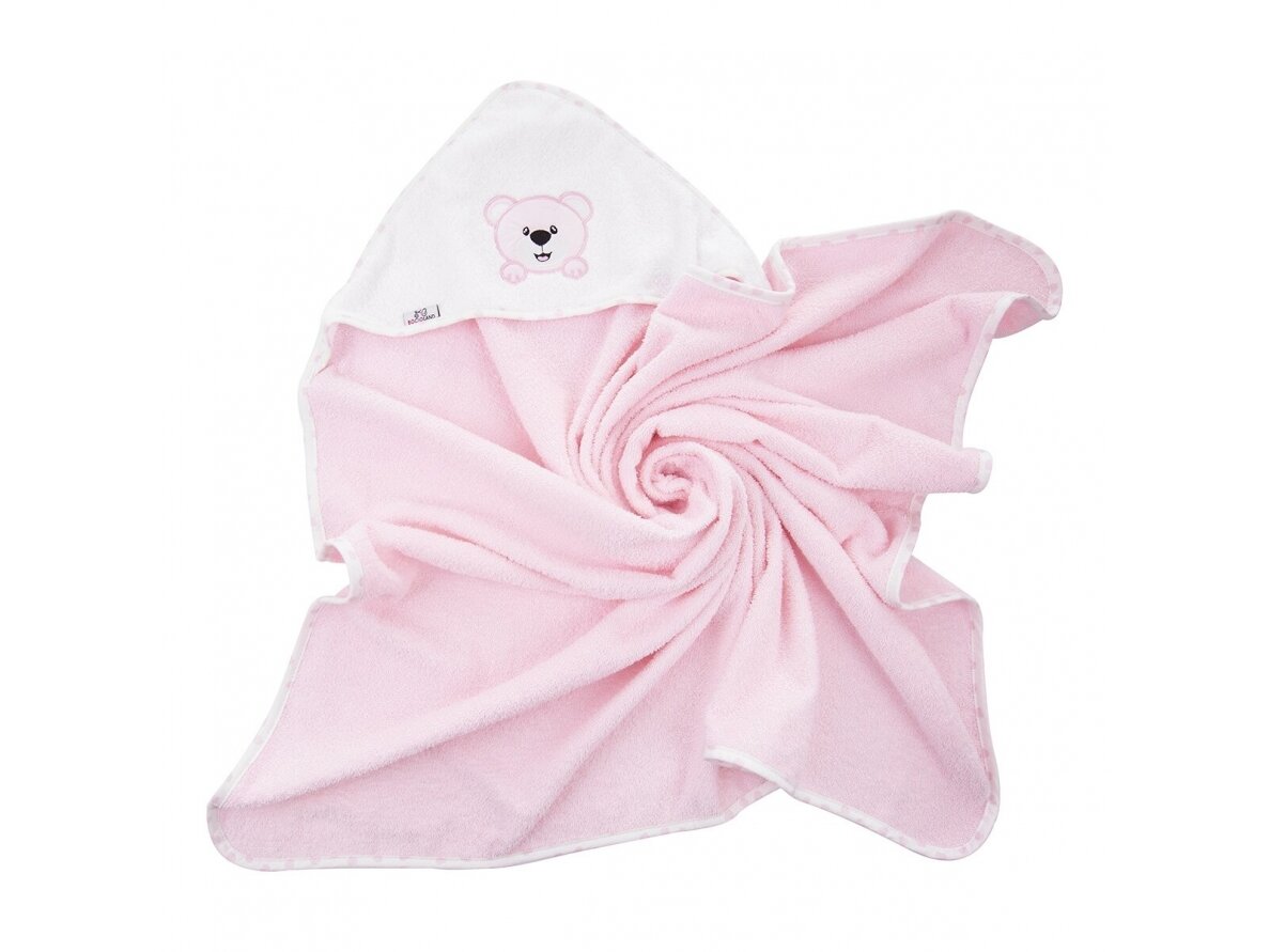 Bocioland bath cover (100% Cotton) 100x100 pink, bear 2 Bocioland bath cover (100% Cotton) 100x100 pink, bear 2