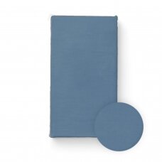 Bocioland paklodė su guma jersey, tamsiai mėlyna, 120*60 BL056