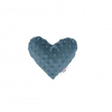 Bocioland vyšnių kauliukų pagalvėlė širdėlė mėlyna BOC0219