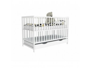 Bob cot with drawer MAGDA white 120x60 Bob cot with drawer MAGDA white 120x60