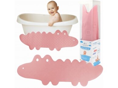Bocioland silicone non slip bath mat pink 33x90cm BL149 5 Bocioland silicone non slip bath mat pink 33x90cm BL149 5