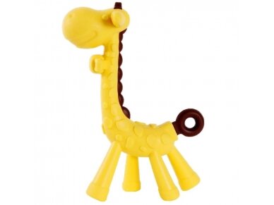 Bocioland silicone teether giraffe yellow brown BL805