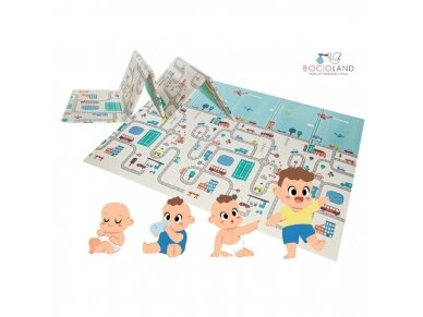 Bocioland soft foldable play mat 150x200 cm city BL122 3