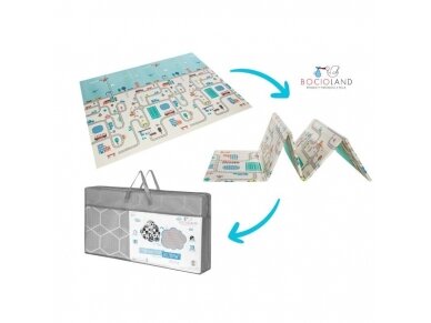 Bocioland soft foldable play mat 150x200 cm city BL122 4