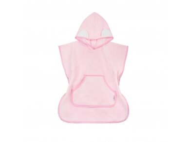 Bocioland hooded baby poncho pink BL181 Bocioland hooded baby poncho pink BL181