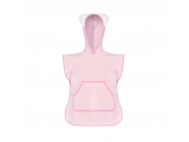 Bocioland hooded baby poncho pink BL181 1 Bocioland hooded baby poncho pink BL181 1
