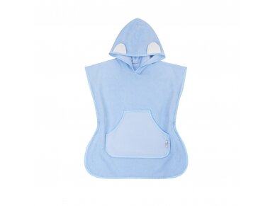 Bocioland hooded baby poncho blue BL183