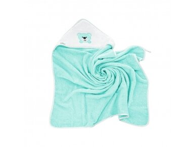 Bocioland bath cover (100% Cotton) 100x100 blue, bear 2 Bocioland bath cover (100% Cotton) 100x100 blue, bear 2