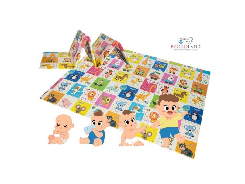 Bocioland soft folding play mat 150x200 cm happy day BL123 4