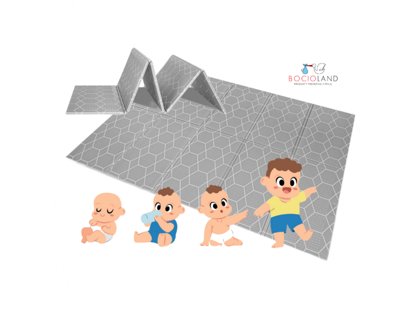 Bocioland soft foldable play mat 150x200 cm honeycomb BL121 4 Bocioland soft foldable play mat 150x200 cm honeycomb BL121 4