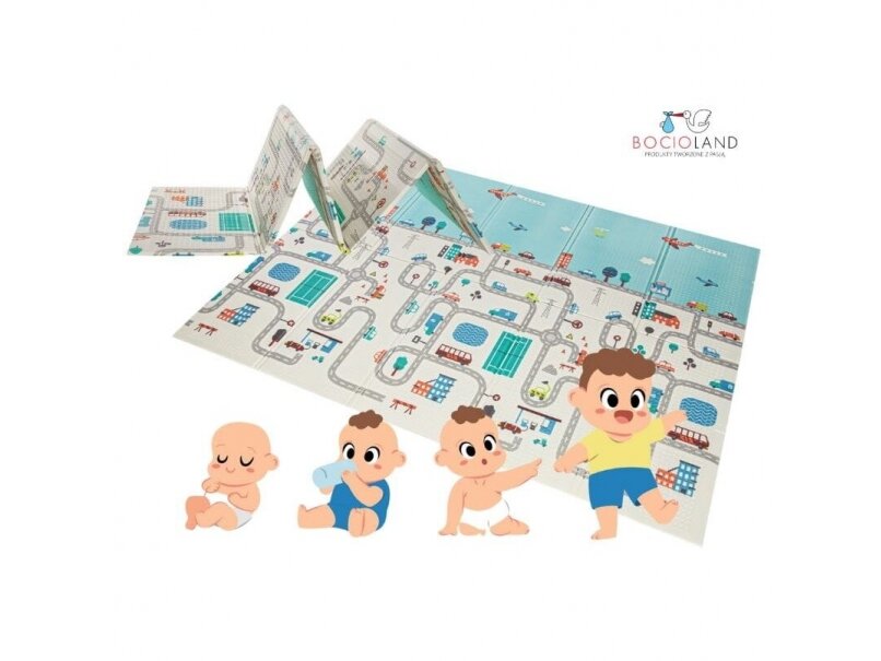 Bocioland soft foldable play mat 150x200 cm city BL122 3 Bocioland soft foldable play mat 150x200 cm city BL122 3